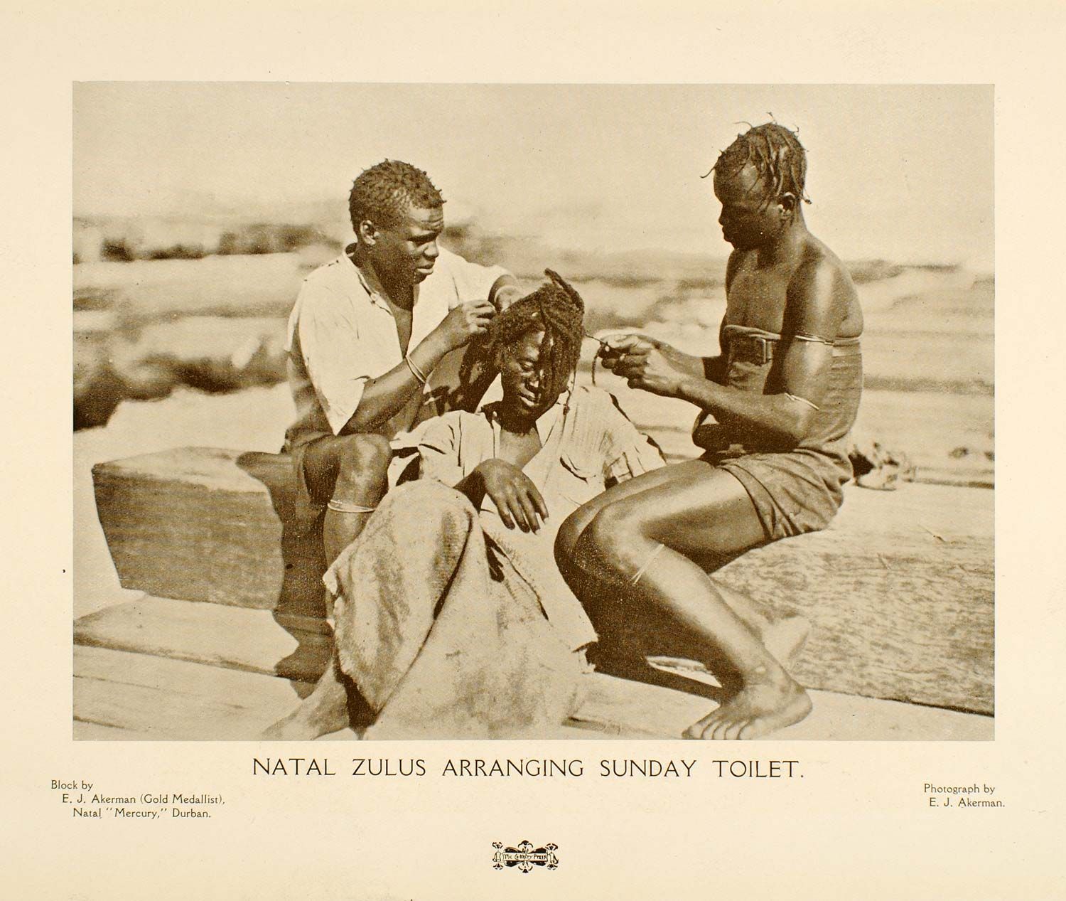   KwaZulu Natal South Africa Zulu People Braid Hair E. Akerman Braiding