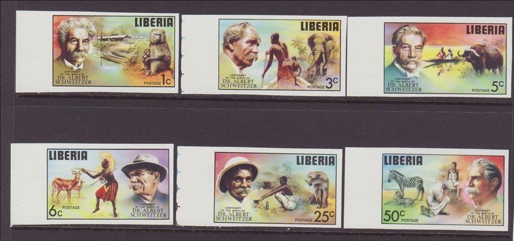 Liberia 709 14 MNH IMPERFORATE Dr Albert Schweitzer