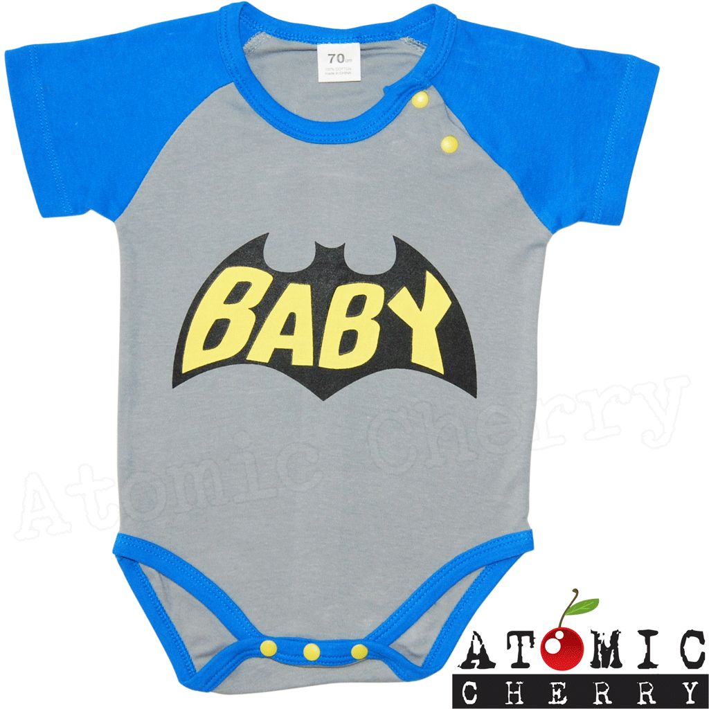 New Bat Baby Onesie Infant Unisex Cute Super Hero Rockabilly Batman DC 