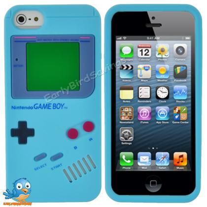 Azure Game Boy Style Silicone Phone Case Cover Skin for iPhone 5 5g 