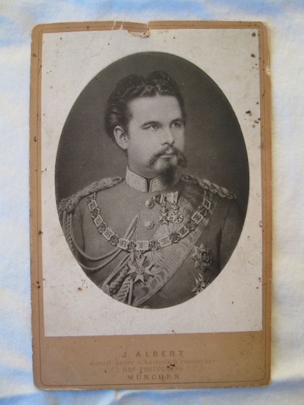 KING LUDWIG II Bavaria CABINET CARD Photo Munchen