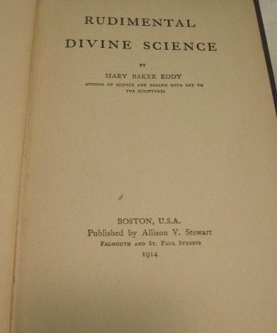 Vtg Mary Baker Eddy Christian Rudimental Divine Science