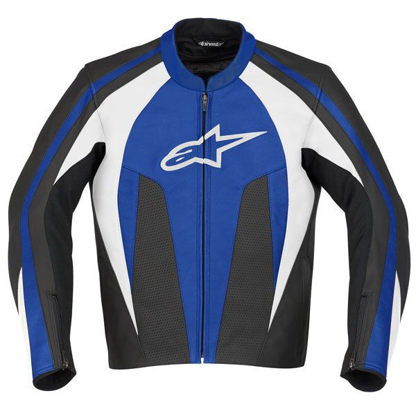 alpinestars stunt leather jacket blue 50 usa 60 euro the stunt leather 