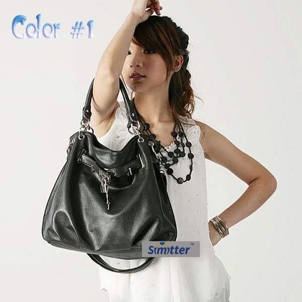 SIMITTER New Fashion Lady Simple Handbag Shoulder Bag PU Leather 4 