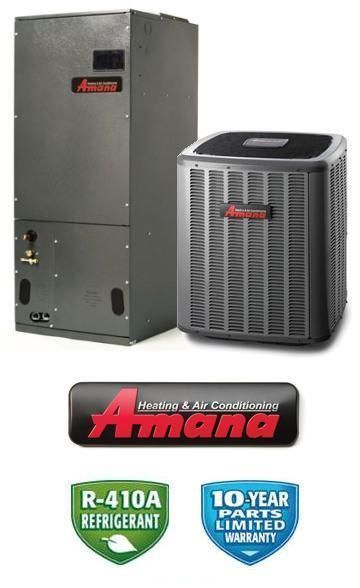 Ton 14 SEER Amana Air Conditioning System ASX130481 AVPTC42601 