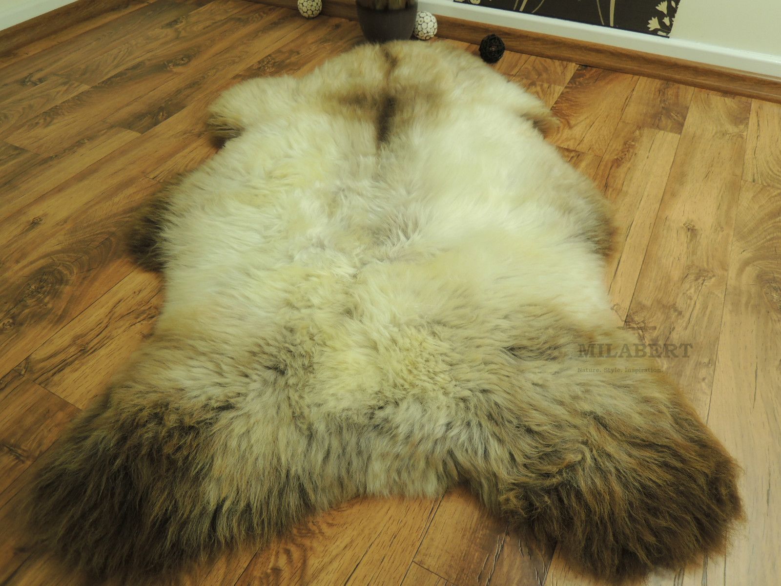 XXL Genuine Amazing Sheepskin Rug Natural Latte Brown Soft Thick Wool 