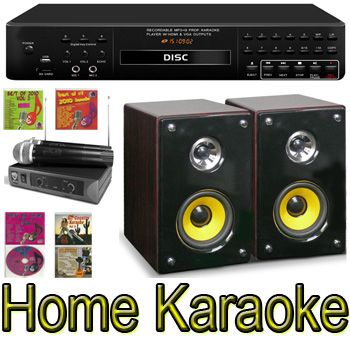 Home Recording Studio Karaoke System CDG USB Player Machine Speakers 