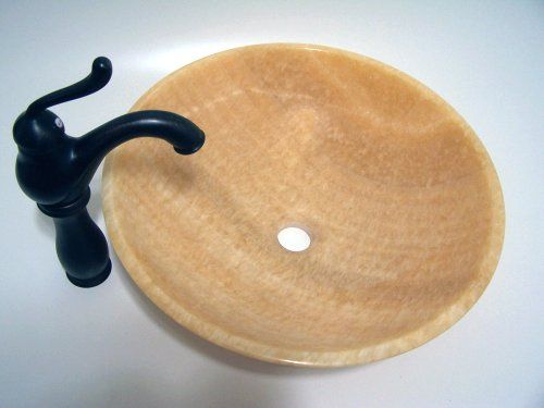 New Natural Marble Bathroom Vessel Sink Faucet Combo