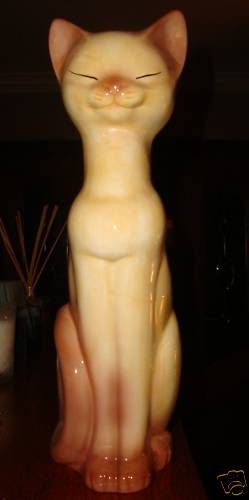 Siamese Cat Ceramic Figurine Vintage Rep American Retro