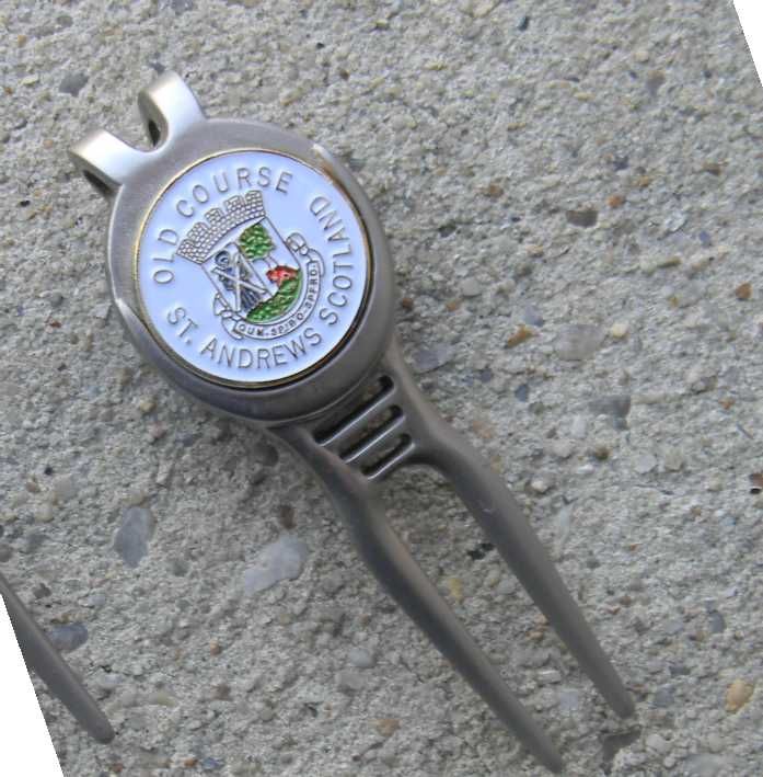 New St Andrews Old Course Golf Ball Marker Divot Tool Scotland Crest 