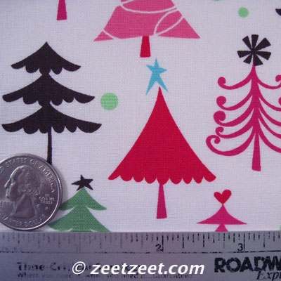 Michael Miller Tiny Trees Multi Chrismas Fabric Yd