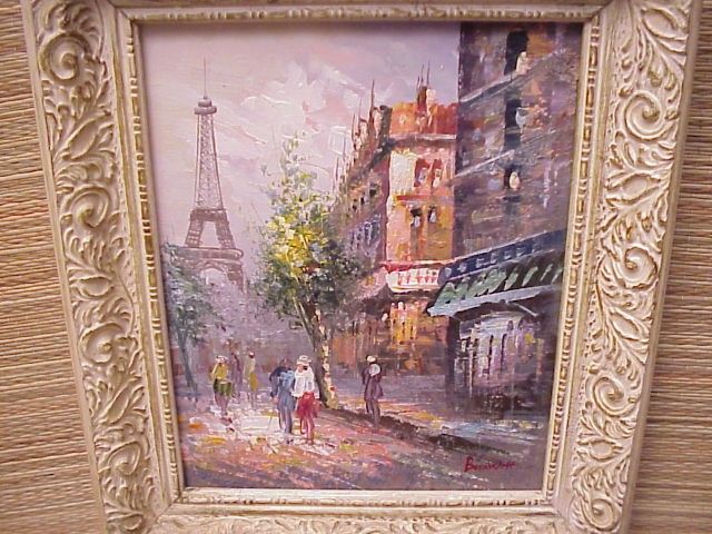 Caroline C Burnett Original Oil Painting Paris Scene
