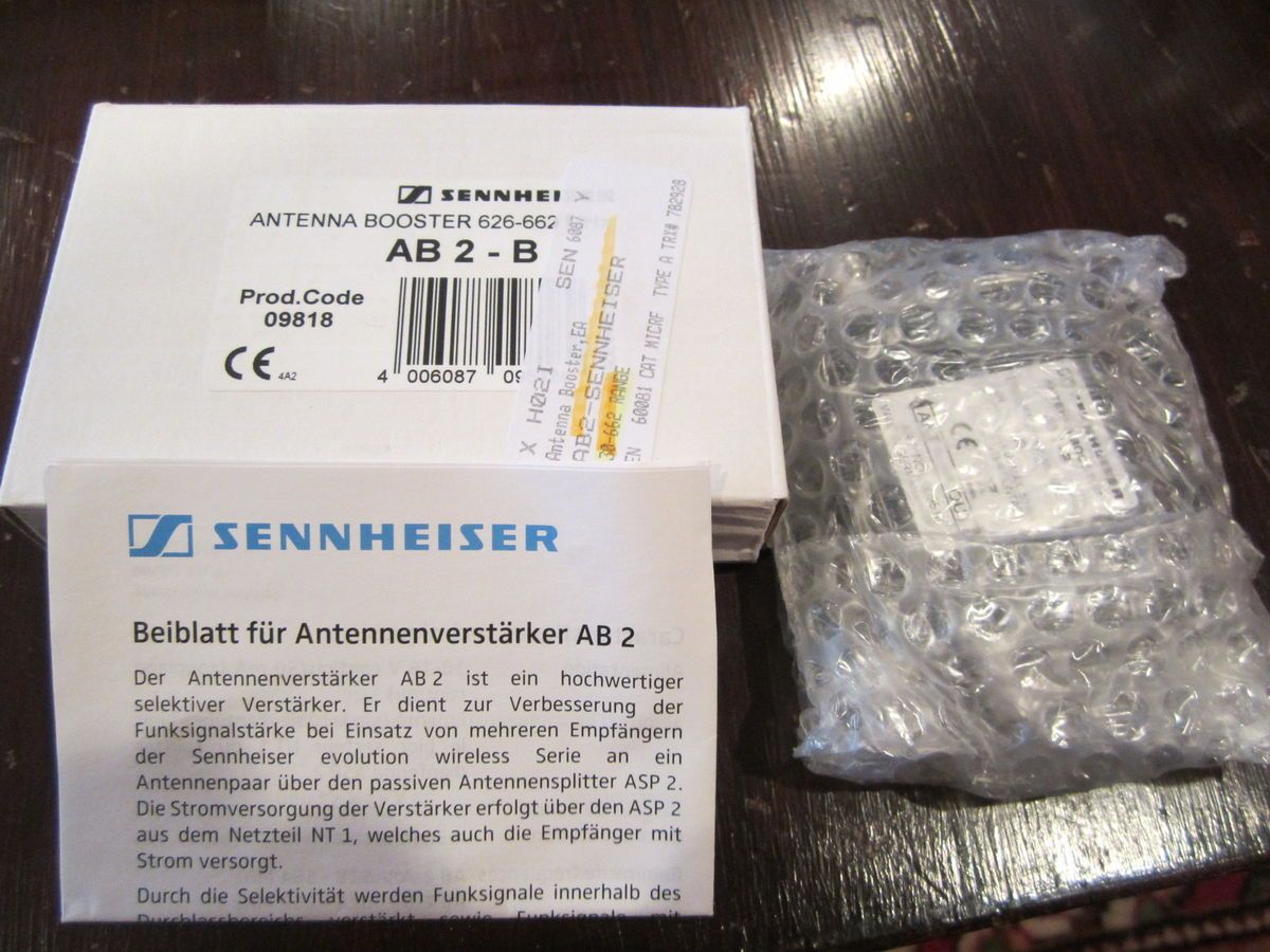 NEW Sennheiser AB2 B Evolution Wireless G2 antenna booster 626 662MHz 