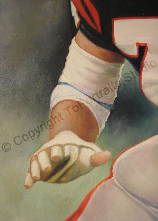 Title  Anthony Munoz Cincinnati Bengals   Original Oil Painting