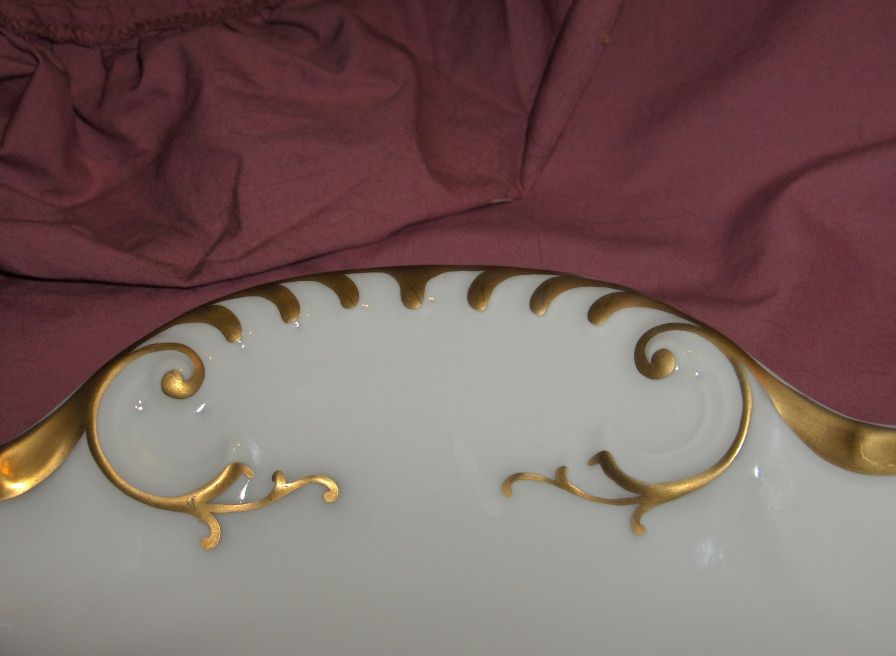 Antique Haviland China Large 20 Oval Tray Gold Trim Limoges France 