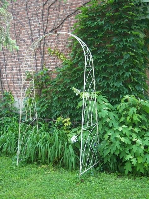 Wrought Iron Hoop Arbor Garden Accent Backyard Decor