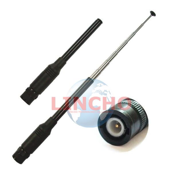    773 Dual Band 144 430Mhz UV BNC Telescopic Antenna For two way radio