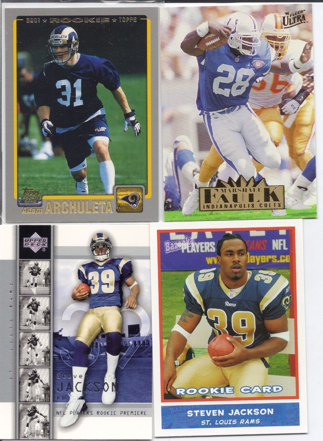   RAMS 2 STEVEN JACKSON RCs ADAM ARCHULETA RC 1995 MARSHALL FAULK Ultra