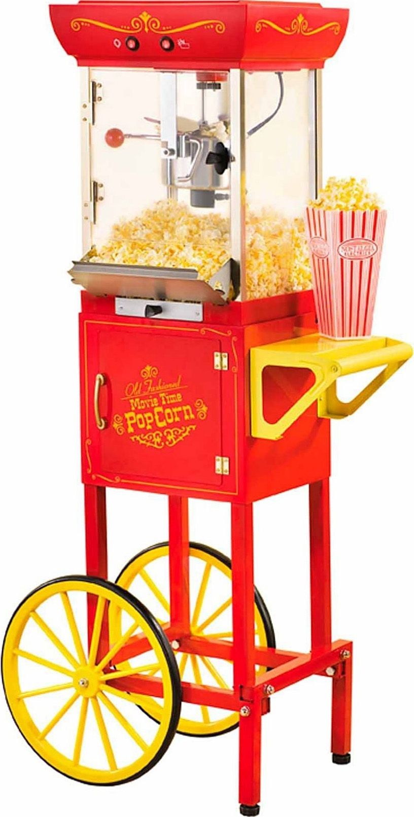 Popcorn Machine Pop Corn Machine Popper + Cart Stand Nostalgia 