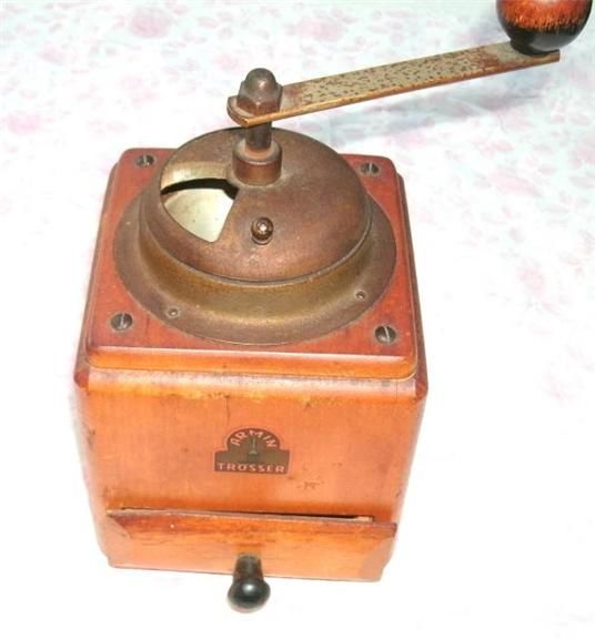 Vintage Armin Trosser German Wood Coffee Grinder Mill