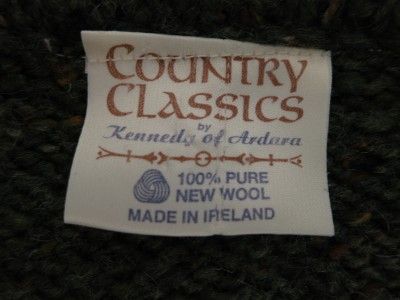 Country Classics by Kennedy of Ardara Irish Fisherman Cardigan Sweater 
