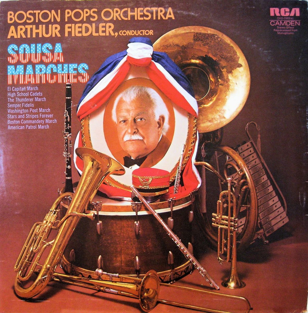 Boston Pops Orchestra with Arthur Fiedler Sousa Marches LP 1973 Stereo 