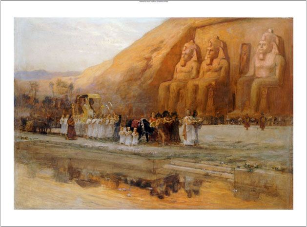 abou simbel la fete du pharoan by frederick arthur bridgman