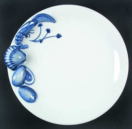 manufacturer artland pattern seafood ocean blue piece dinner plate 