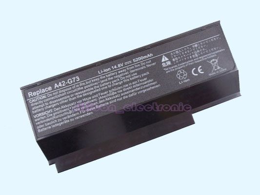 5200mAh Laptop Battery for ASUS A42 G73 G73JH A1/A2 G73JH X1/X2 G53JW 