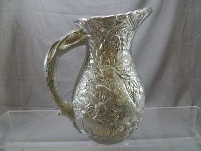 Arthur Court 10 inch cast aluminum Bunny Rabbit Pitcher 1979