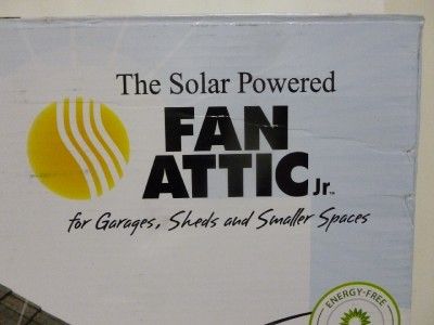 The Solar Powered Fan Attic Jr For Garages, Sheds And Smaller Spaces
