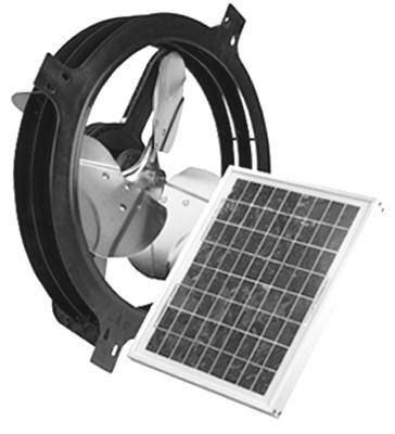   Solar Power Gable Attic Ventilator Fan 800 CFM Up to 1200 Sq Ft