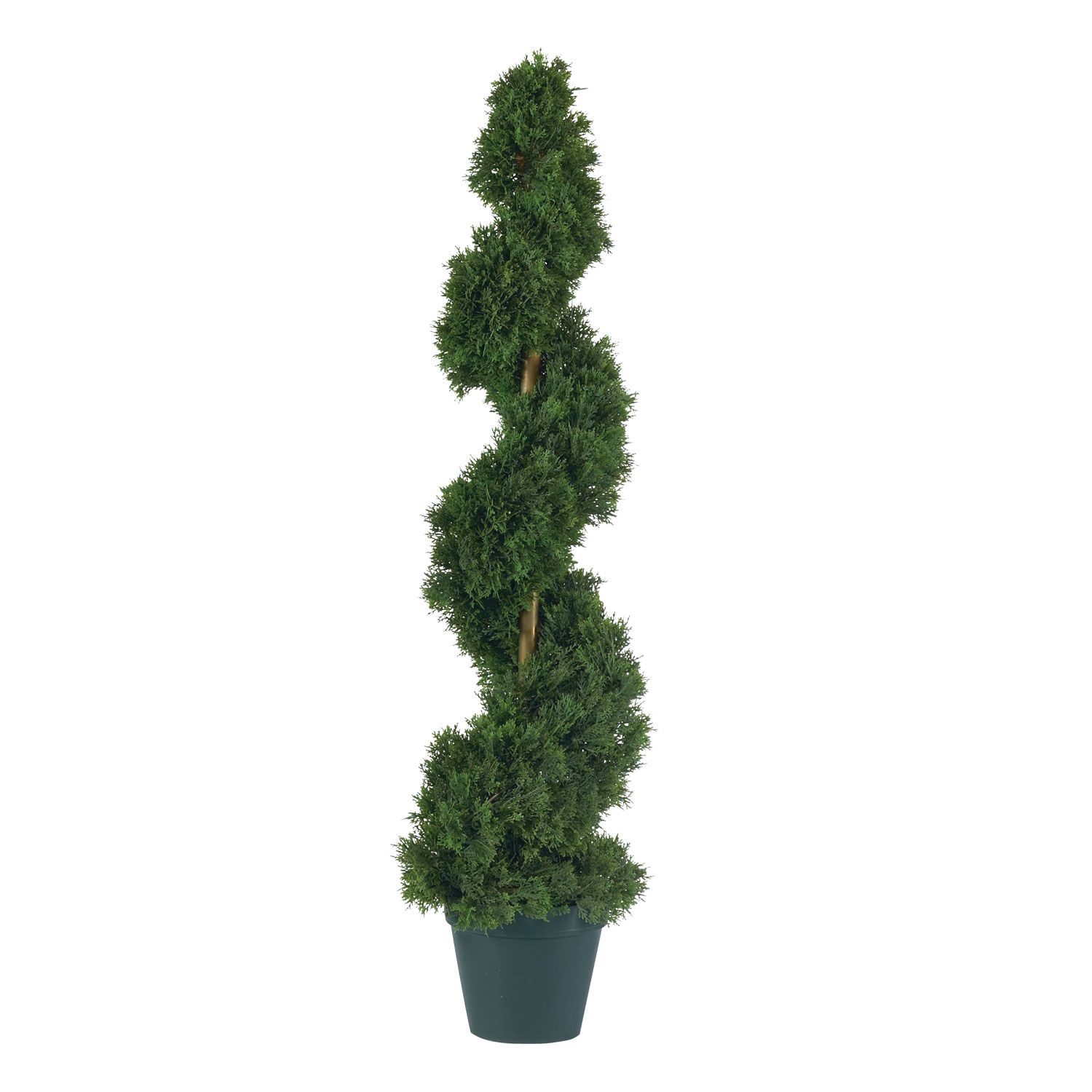   Natural 3ft Silk Cedar Spiral Topiary Artificial Tree In/Outdoor