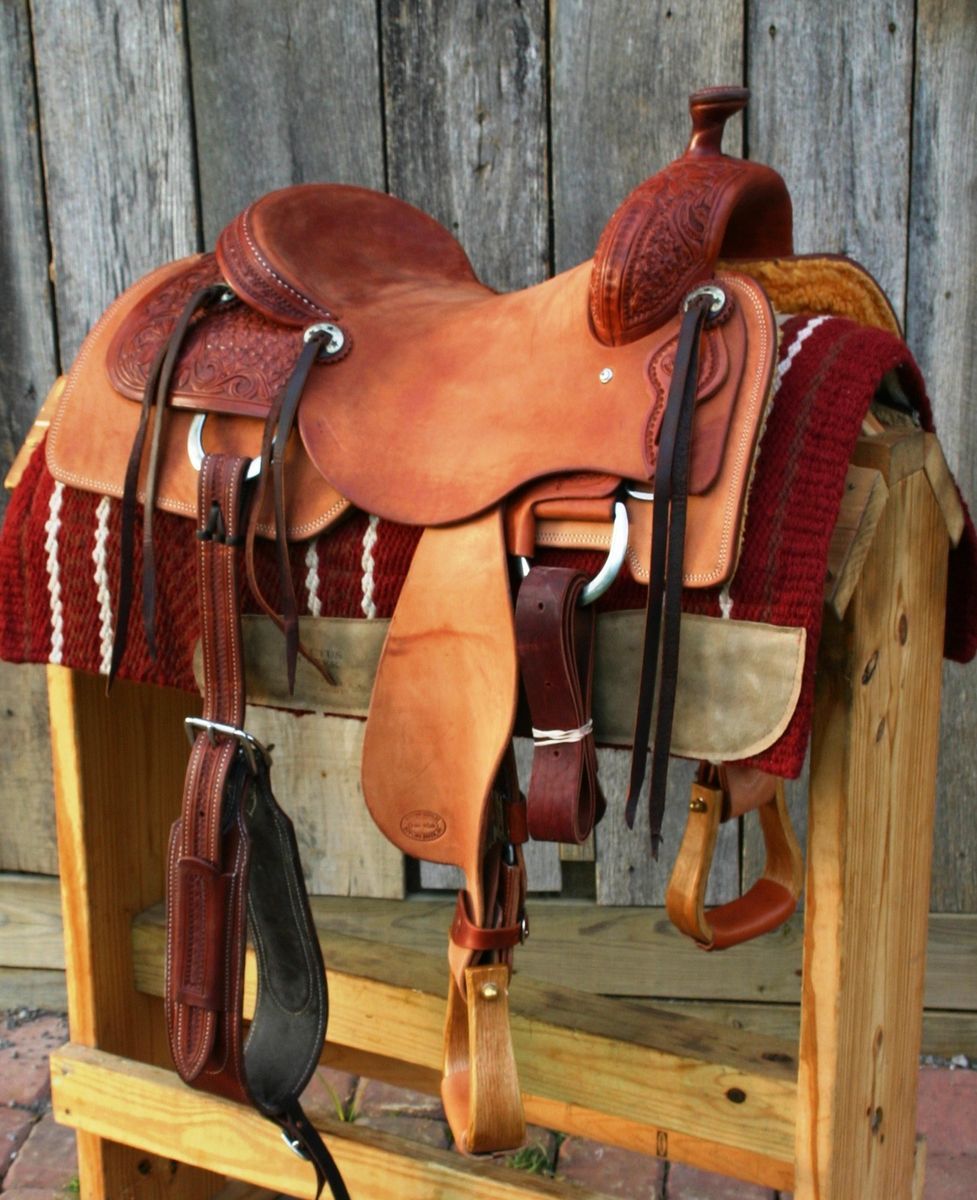 Custom Reined Cowhorse Reining Saddle16 by Don Rich Buffed Seat