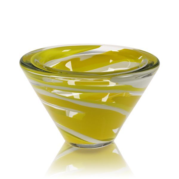 Mikasa Rockswirl by Abby Modell Large Cone Bowl Yellow