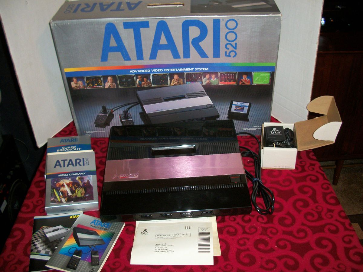 1983 Atari 5200 Game Console with Box, Instructions & 2 Games / No 