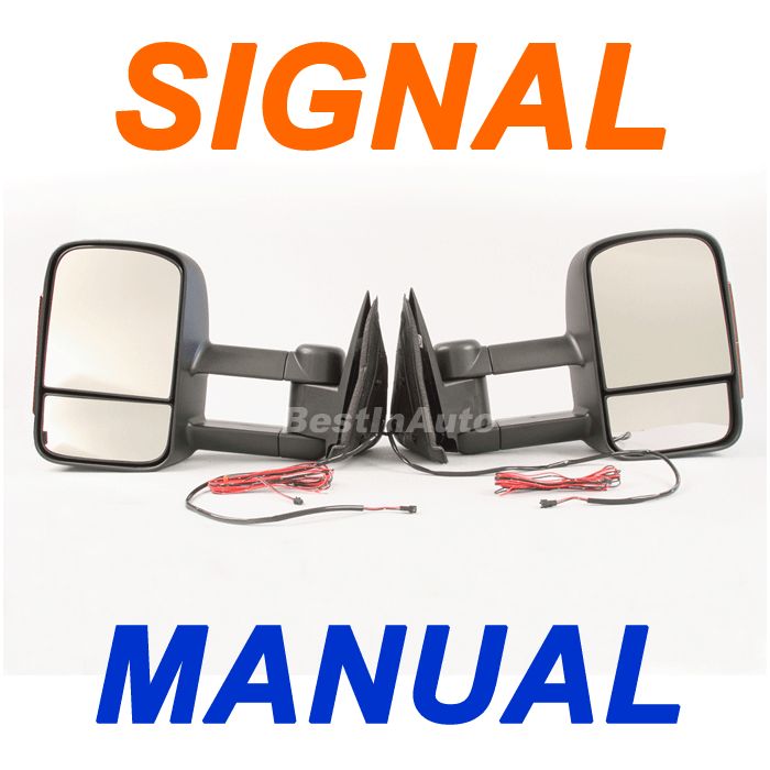   Sierra Manual Turn Signal Light Set Pair Tow Towing Side Mirror