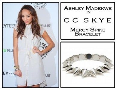 cc skye mercy spike bracelet in silver