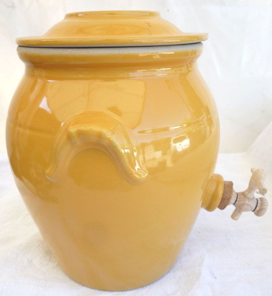 Vinaigrier Poterie Jaune 5L Robinet Neuf Fonctionnel