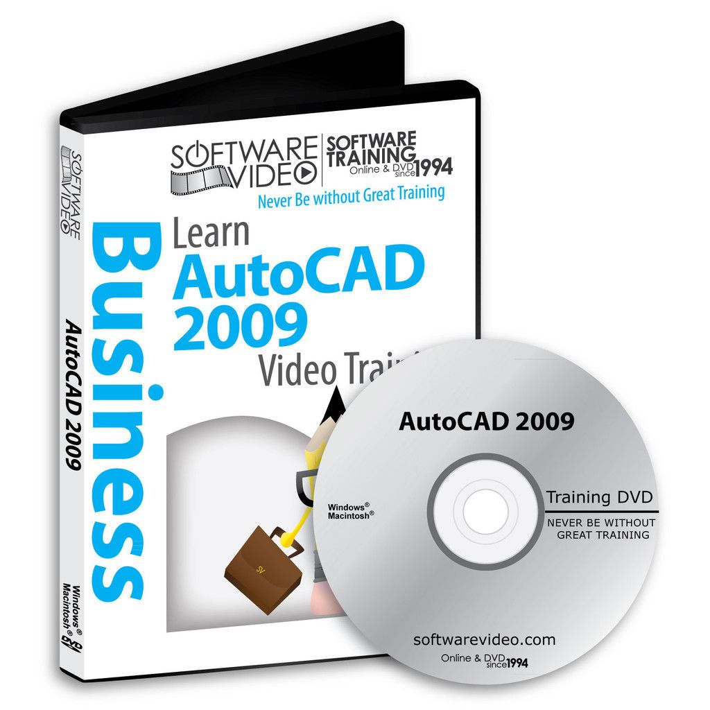 AutoDesk AutoCAD 2009 Training DVD 3D CAD design drafting modeling 