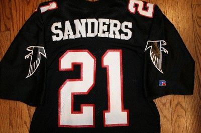 Vintage Deion Sanders Atlanta Falcons Jersey Sz 48 Russell Athletic 