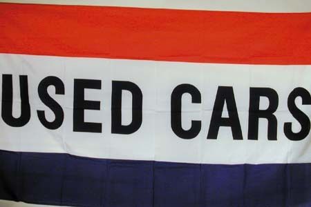 PC Used Cars Flag Banner Display Auto Sale FL107