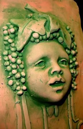 item baby face forest wall plaque material designer casting stone 