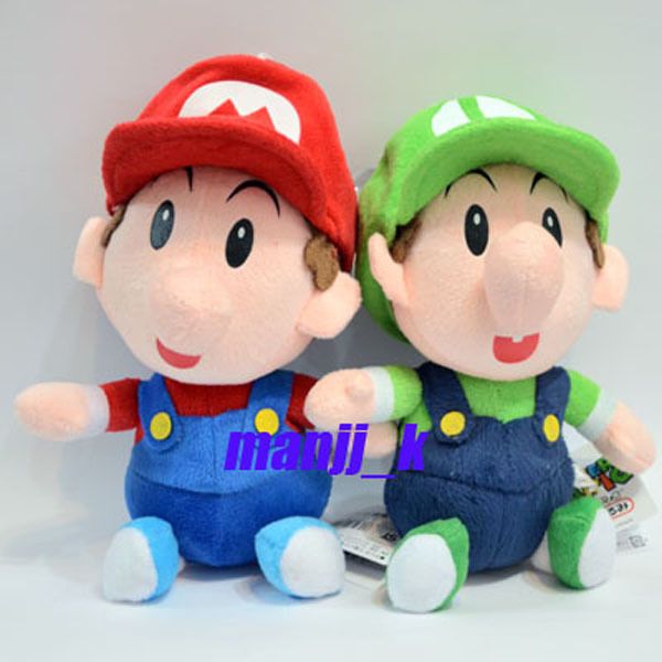 New 20cm Super Mario Plush Doll Figure Baby Mario Luigi