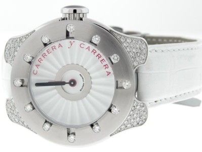   Carrera y Carrera Avalon Diamond Steel 36mm Watch + B&P Retail $6230