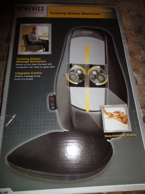 HOMEDICS SHIATSU BACK MASSAGE CUSHION TRAVELING SHIATSU MECHANISM MCS 