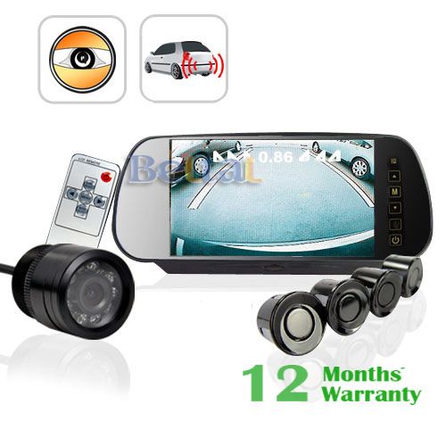 Sensor Rearview Screen Camera Monitor Car Reversing Set