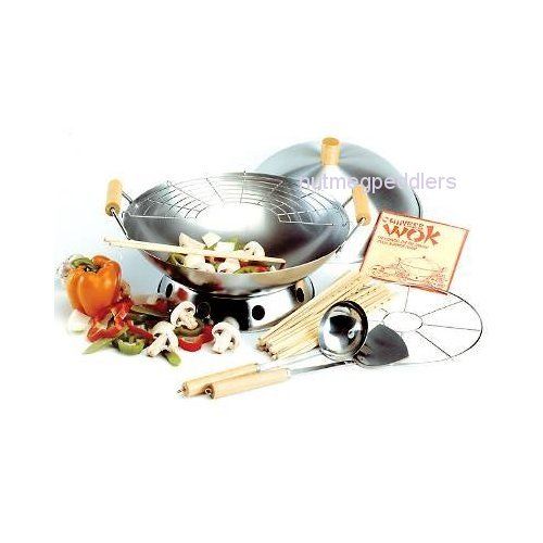 New 10 PC Norpro 506 Wok Set Stir Fry Steaming Braising