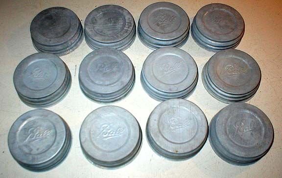  zinc ball canning jar lids glass lined fruit jar all are marked ball 