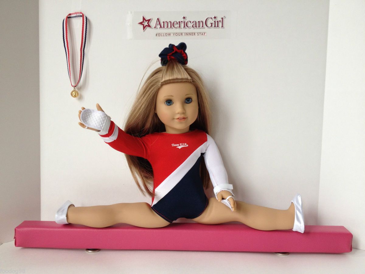   McKennas MIA Gymnastics Balance Beam Medal USA Made 18 Doll